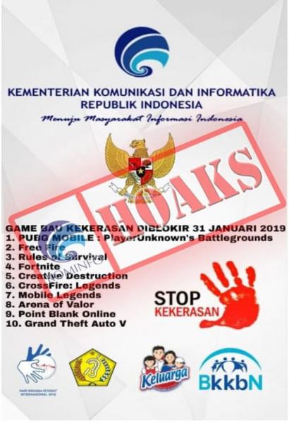 印尼信息技术部表示，禁止《堡垒之夜》、《绝地求生》和《Mobile Legends》等“暴力”游戏的公告是骗局